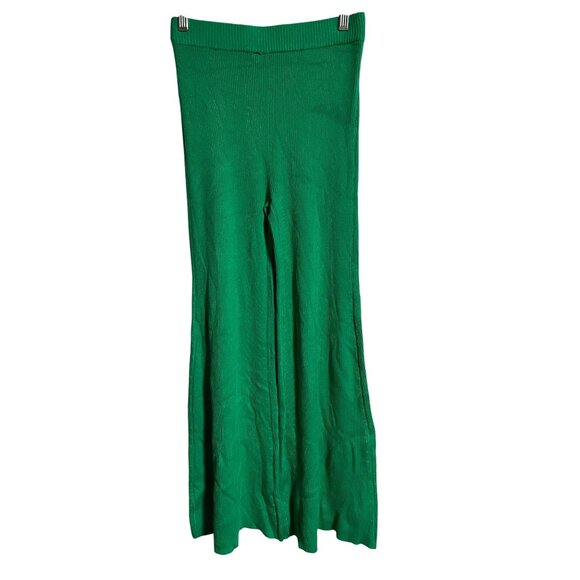 House of Harlow 1960 Pants - House Of Harlow 1960 Womens Ribbed Flare Pants XS Green Casual Boho READ FLAW